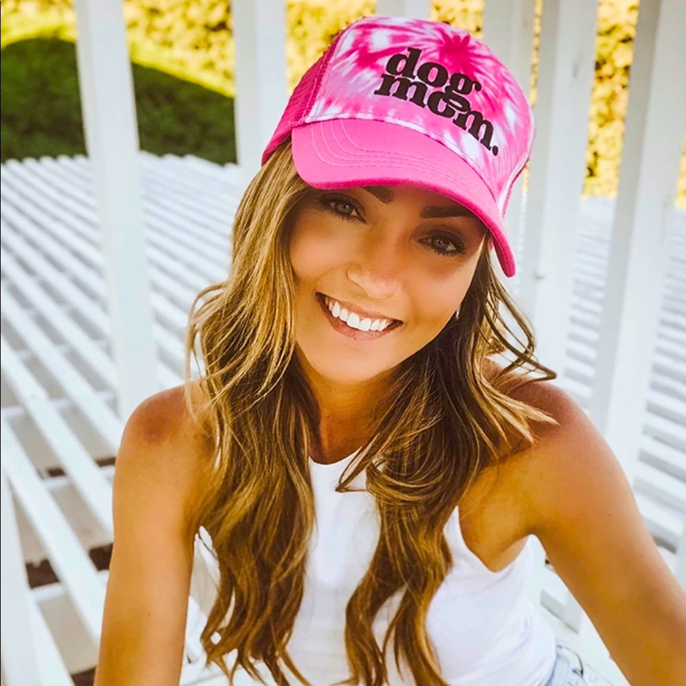 NEW! 🐶 Pawz Pink & White Tie Dye Dog Mom Hat